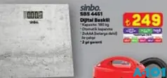 SİNBO SBS-4451 DİJİTAL BASKÜL SİNBO SBS-4451 DİJİTAL BASKÜL